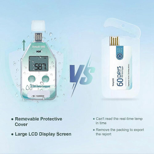 USB Disposable Temp Recorder for Medical Refrigerator, 1 Pcs with Auto PDF/CSV Report 2