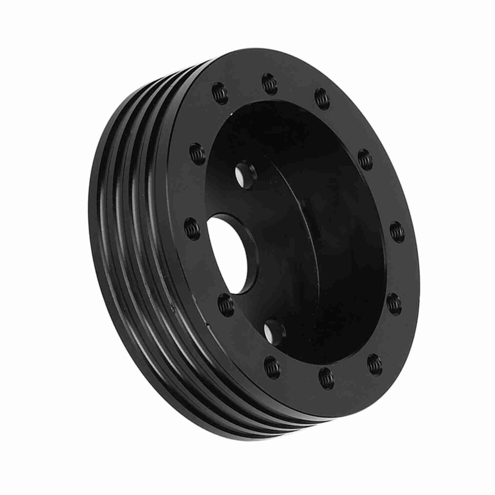 1In Aluminum Steering Wheel Hub Spacer For 5/6 Hole To 3 Hole Adapter (Black) Black 7631393246862