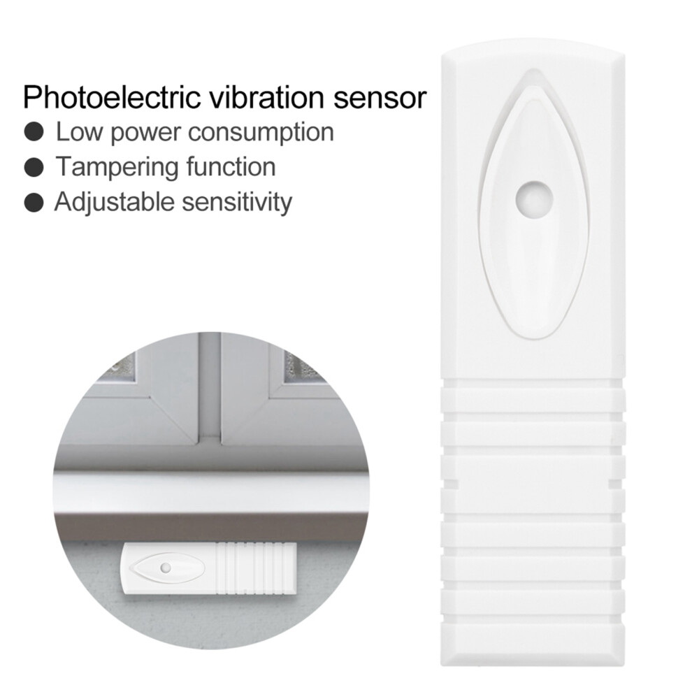 Wired Photoelectric Vibration Sensor Home Security Alarm System Â White, 83X24x24mm 9351393248496