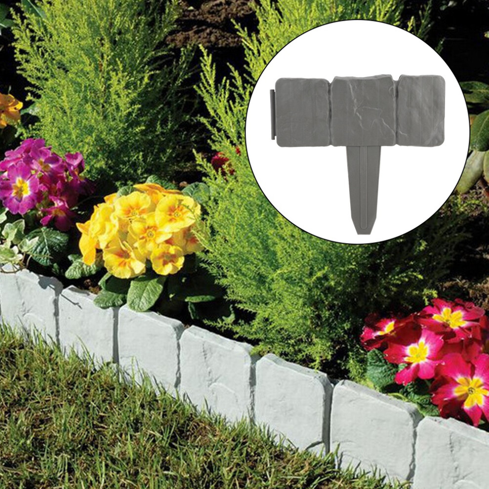 10Pcs Collapsible Pp Plastic Garden Edging Fence 25X23cm Weatherproof 4651393308882