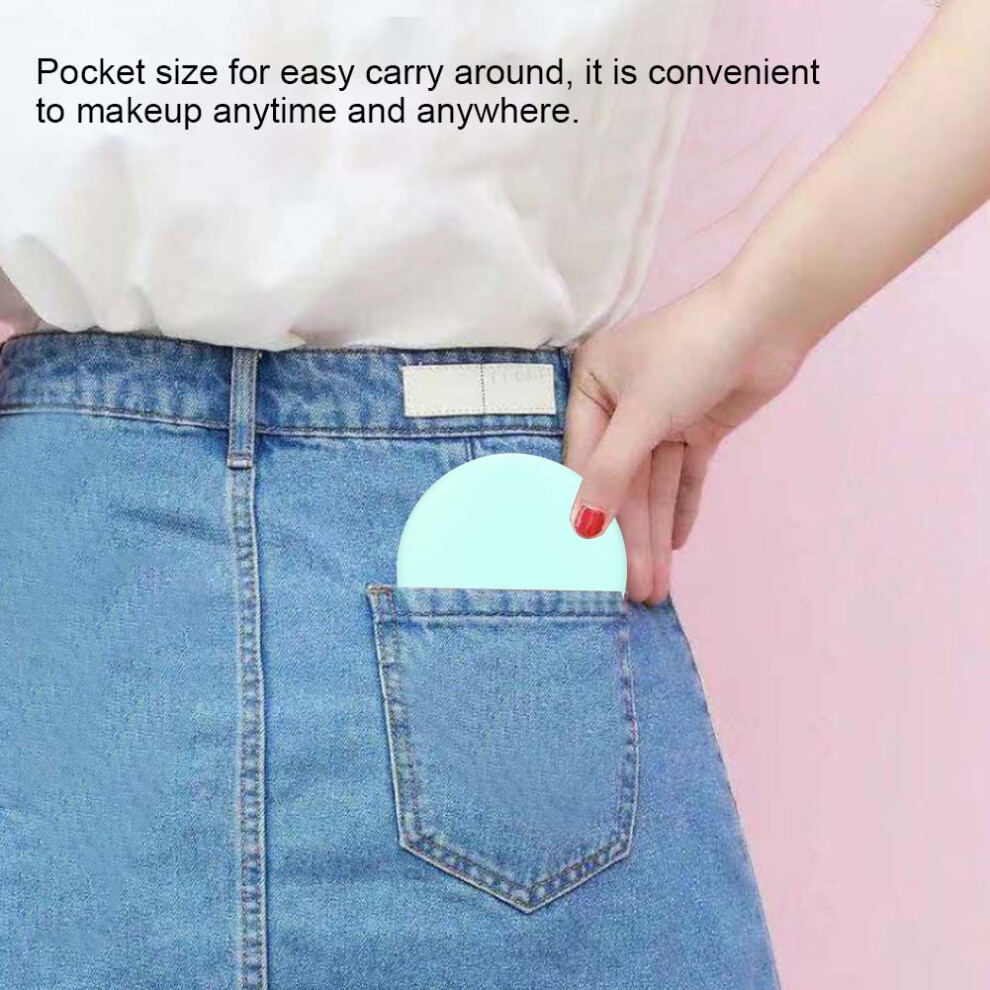 Green Portable Foldable 10X Magnifying Makeup Mirror With 12 Leds,