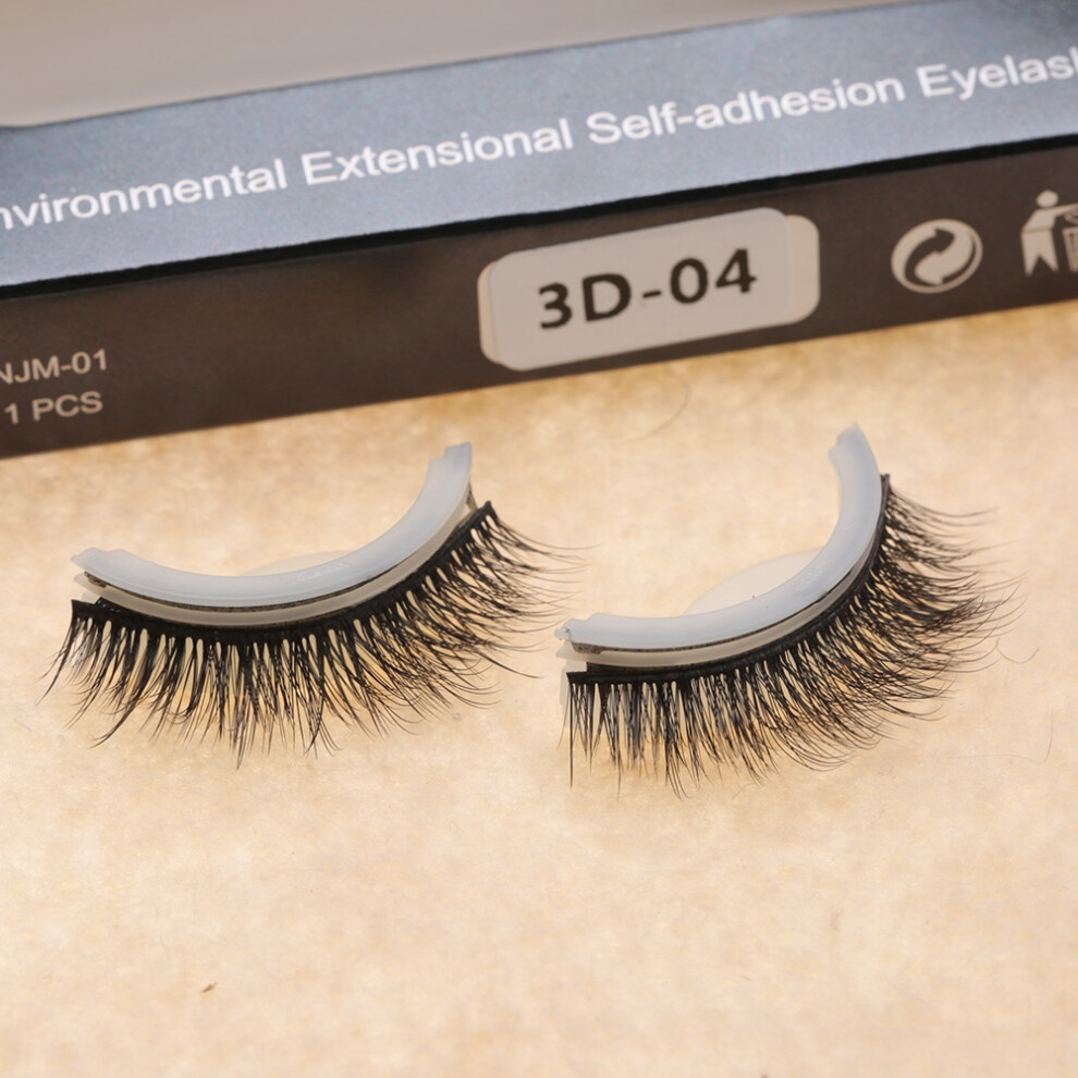 3D Self Adhesive False Eyelashes No Stimulation Natural Look Model 04#