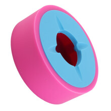Dust Resistant Silicone Ashtray with Lid, Rose Red, 8.5cm