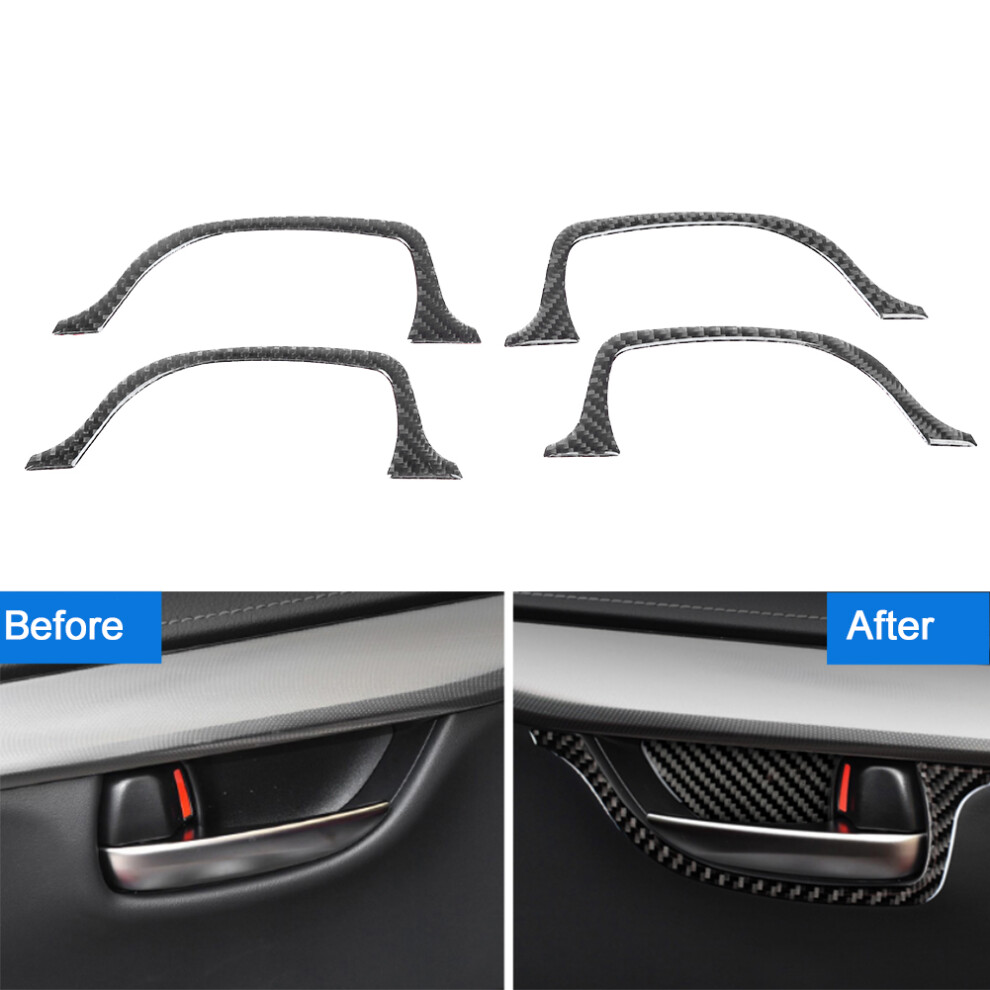 Interior Carbon Fibre Handle Trim For Lexus Nx 200 200T 300H 14-19 9451393310664