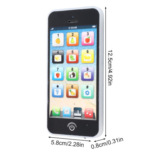 Rechargeable Kids Learning Phone Toy - Black, Compact & Durable 1