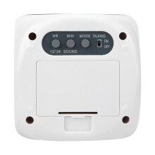 Stylish Projection Alarm Clock Digital LCD White Voice Talking Clock with USB