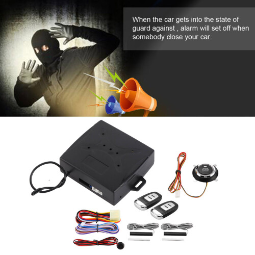 Universal 12V Car Alarm System with Remote Start & Keyless Entry