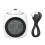 Stylish Projection Alarm Clock Digital LCD White Voice Talking Clock with USB 2