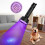 100 LED UV Black Flashlight with Protective Glasses, Waterproof, 395nm 1