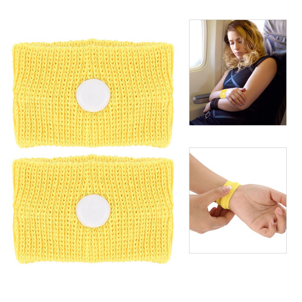 Adult Kids Wristbands For Travel, Portable, 2 Pcs Yellow