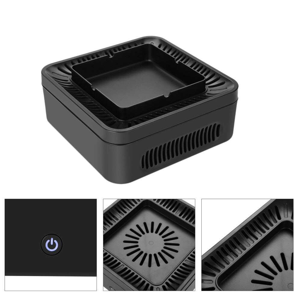 Multifunctional Purifier Ashtray Air Filter for Smoke Removal, 15.3x15.3x6.5cm