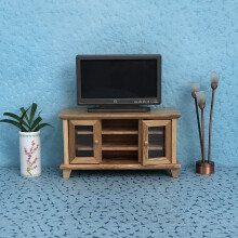 12" Mini LCD TV Doll House Furniture Toy, 8.5x5.5x2cm