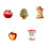 Clear Glass Beads For DIY Christmas Crafts-Red ceramic apple 2