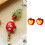 Clear Glass Beads For DIY Christmas Crafts-Red ceramic apple 3
