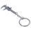 Silver Simulation Vernier Caliper Model Ruler Slide Keychain 2