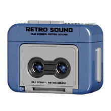 Mini-Retro-Recorder-Schlüsselanhänger kann Musik aufnehmen und abspielen. Spaßige Spieluhr-Anhänger-Paar-Geschenk für meine Freundin, D