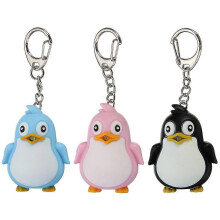 Naievear niedliches Tier-Pinguin-LED-Licht mit Klang Schlüsselanhänger-Schlüsselanhänger Fackel-Weihnachtsgeschenk