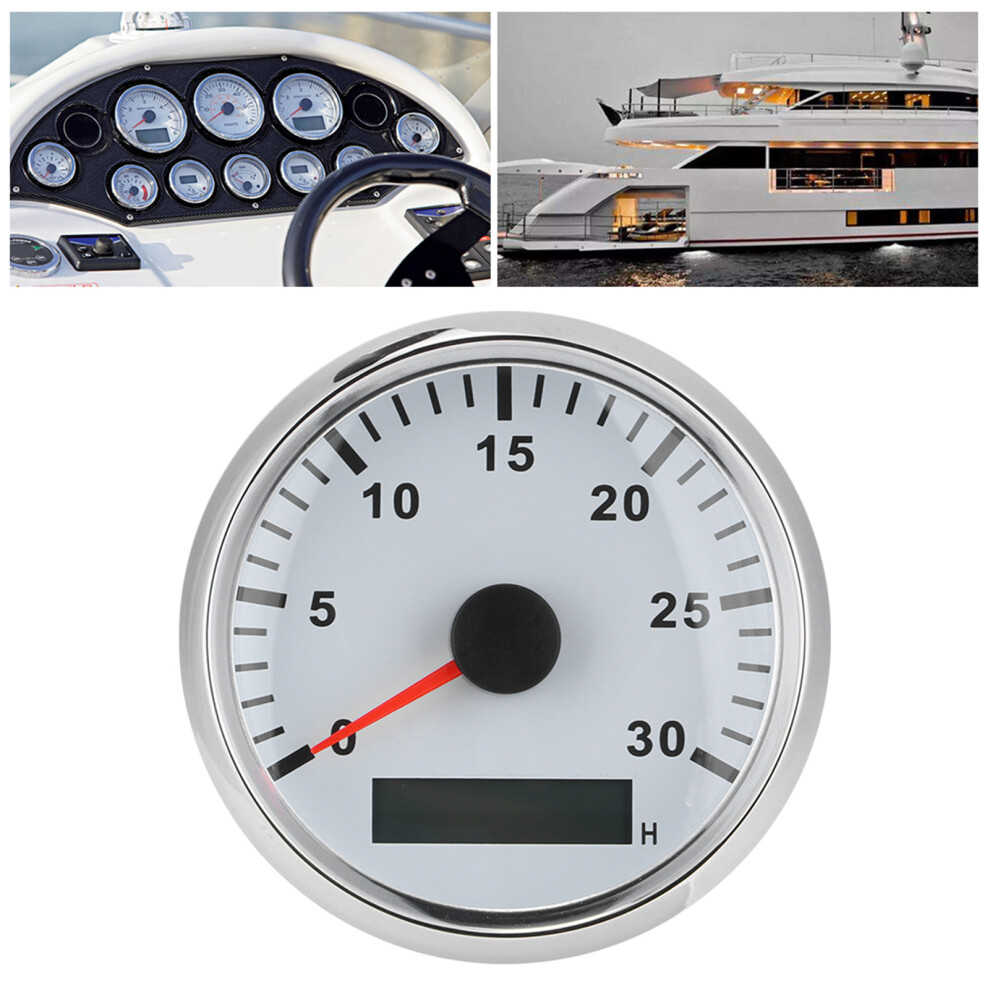85Mm Ip67 Boat Tachometer Sensor 3000 Rpm Lcd Dial Red/White 6931393259529