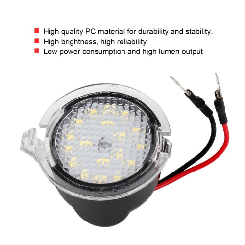 2Pcs White LED Under Side Rearview Mirror Puddle Lights for Ford 2007-2017 2