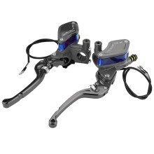 22mm Aluminum CNC Hydraulic Motorcycle Brake Pump Titanium Black