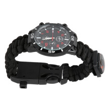 7 in 1 Multi-Function Outdoor Survival Watch with Compass, Rope & Whistle