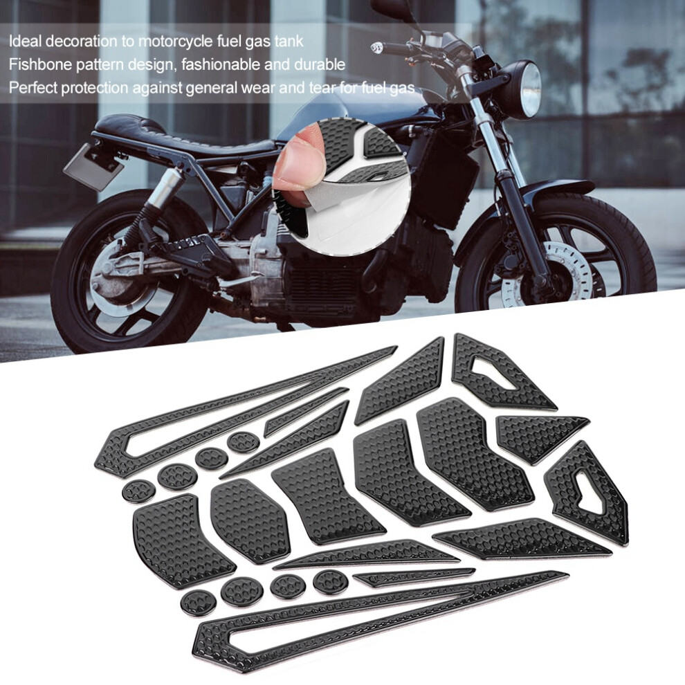 Fishbone Decal Tank Protector For Bikes Black 7293282581746