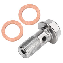 Brake Pump Hose Bolt 10mm M10x1.00 for Motorcycle Durable Steel Fit for Yamaha