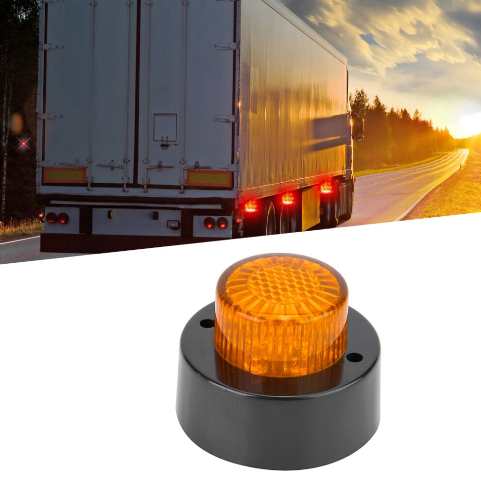 24V Round Side Marker Signal Indicator For Trailer & Truck Yellow/Light 4671393323234