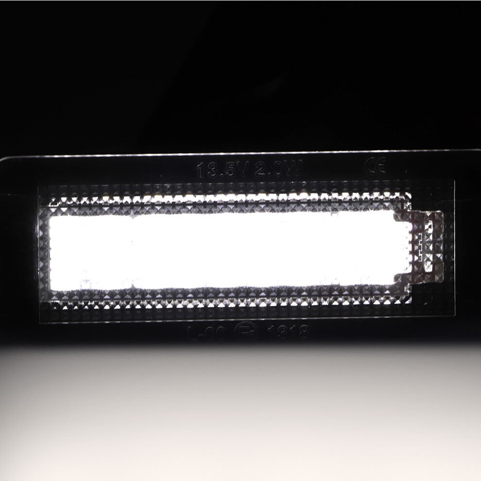 2Pcs Led License Plate S For Smart Fortwo W450 W451 W453 13.5V 6000K Light 4181393268324