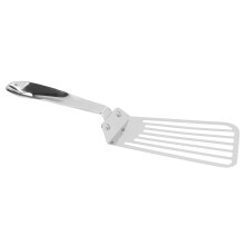 Non-Stick Cookware Companion, Stainless Steel Fish Turner With Slotted Design For Healthy Cooking, Beveled Edge Turner Offers Precision Control,