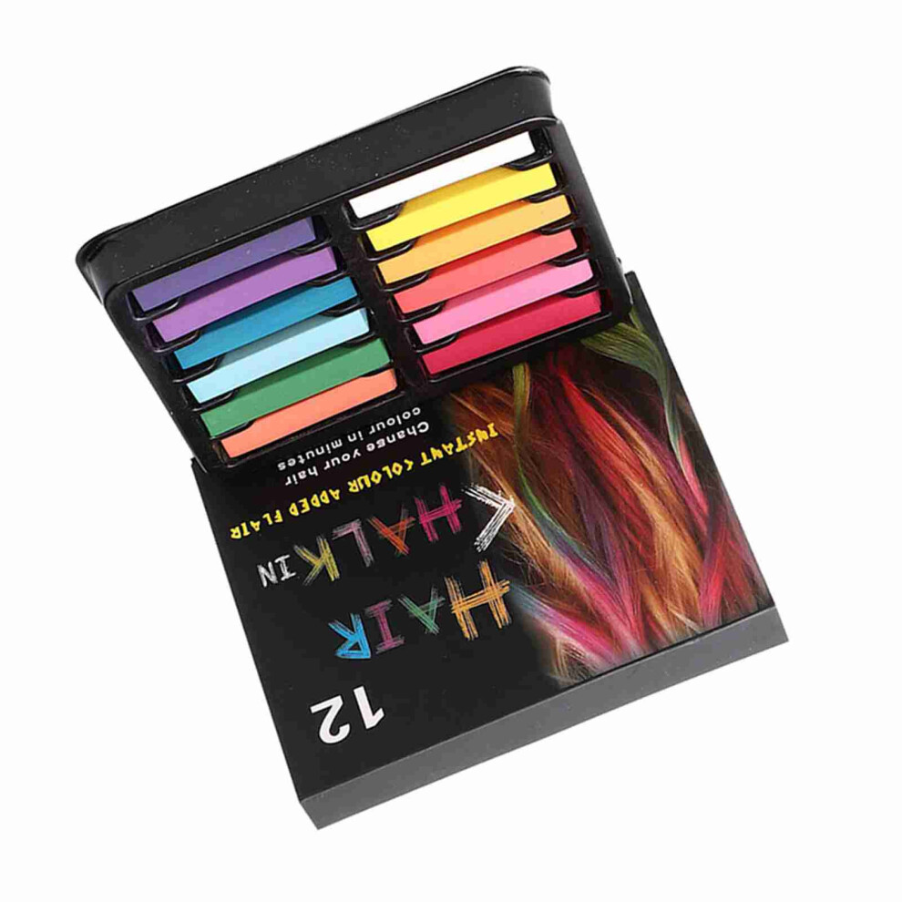 Disposable Hair Coloring Chalk Kit 6/12 Colors, Temporary Dye