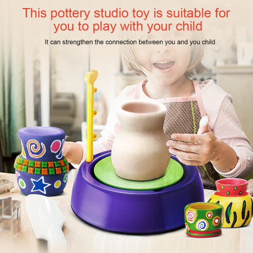 Children Ceramic Craft Studio DIY Pottery Machine, Plastic, 800g 2