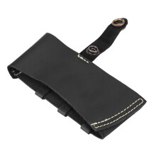 Universal Black Leather Motorcycle Shift Guard Boot Protector 13x5.5cm