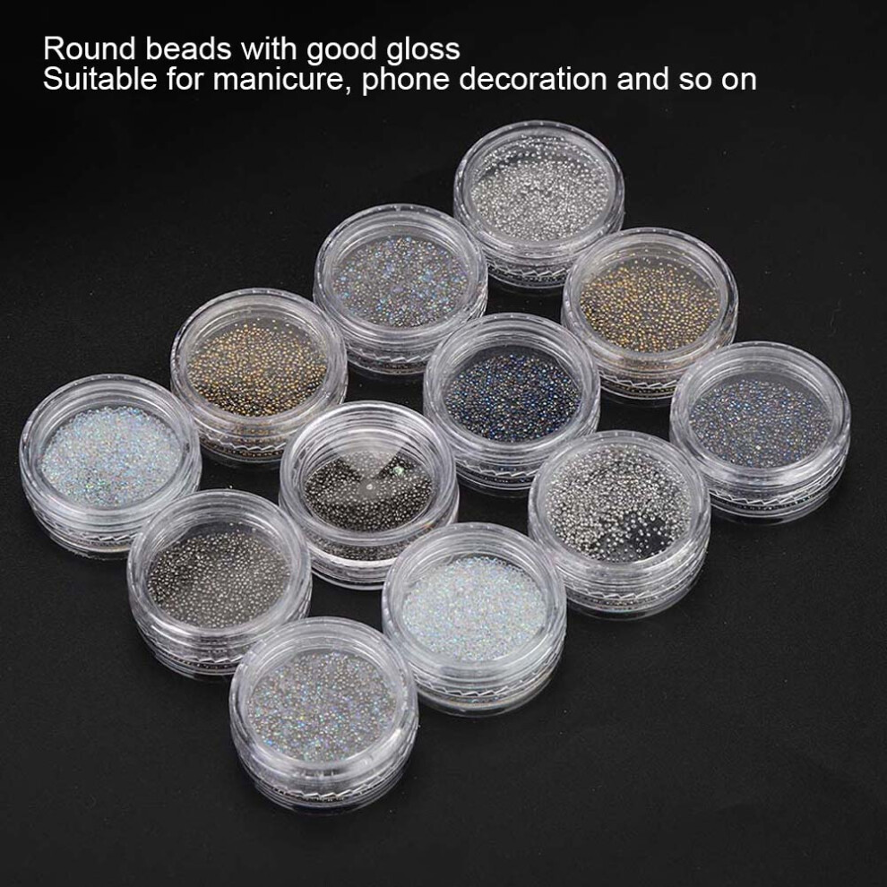 12 Grid Nail Art Beads Manicure Tool