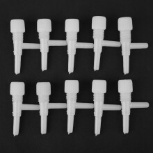 White Plastic Aquarium Control Valves 10 Pack for Air Pump 3 Way Fish Tank Use