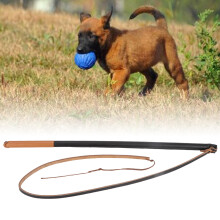 Leather Dog Training Whip, Durable, 53.5cm, Random End Colors