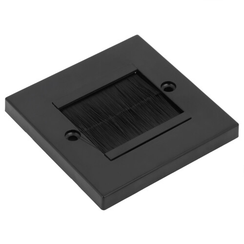 Dust-Stop Cable Cover Wall Plate Black Outlet Panel for Safe Wiring
