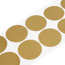 Gold PVC Removable Dot Wall Stickers for Kid Room Decor, 5cm Diameter