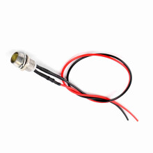 4 Pcs 12V 8mm Yellow LED Panel Indicator Lights for Cars Vans Trucks