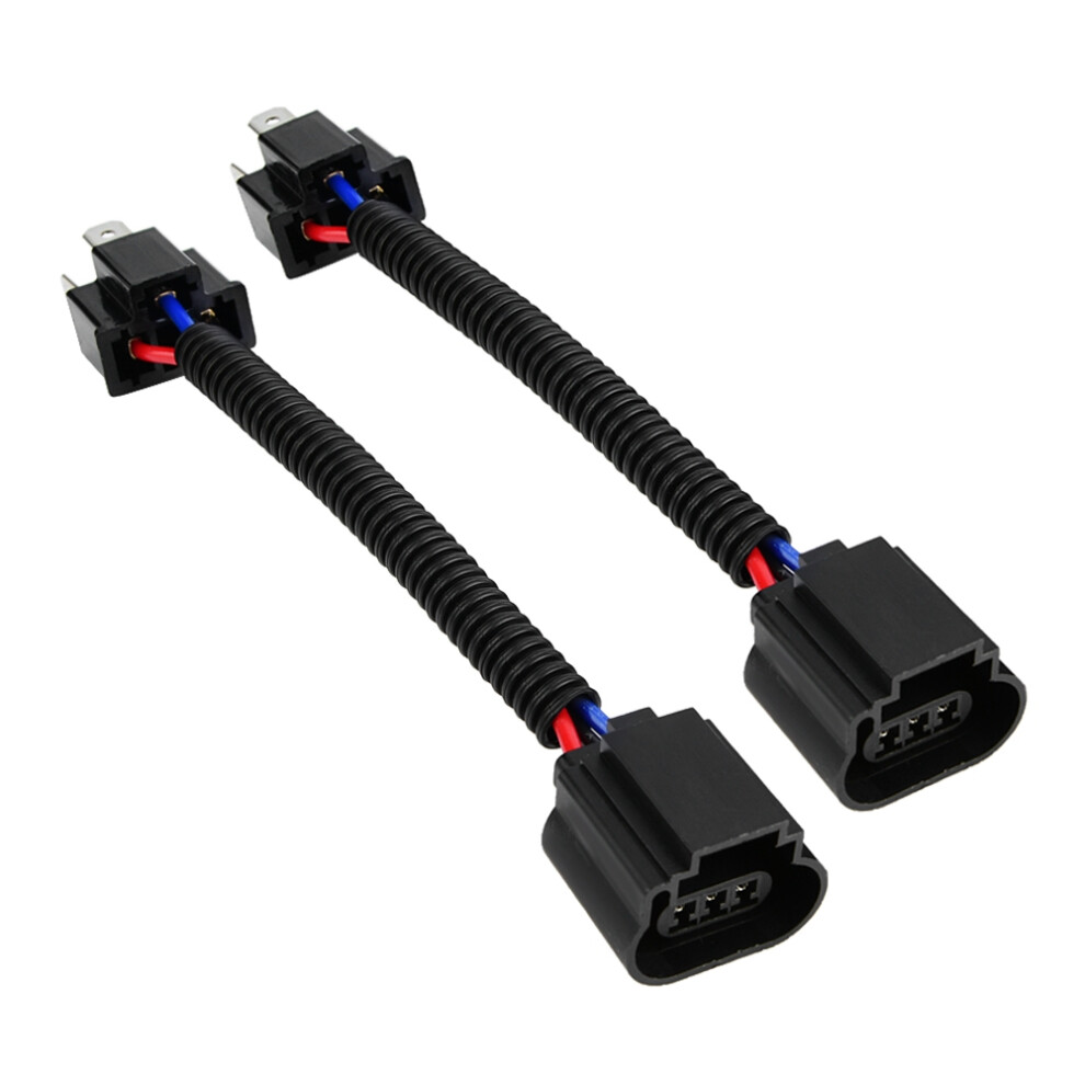 2Pcs H4 Male To H13 Female Car Wiring Pigtail Connectors For Ford Vehicles 8431393273856