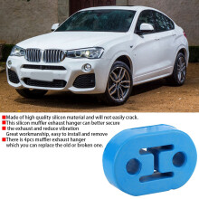4PCS Silicon Exhaust Hangers, 12mm / 0.5in, Easy Fit and Vibration Reduction