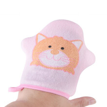 Cartoon Star Baby Bath Sponge - Soft Cotton, 15x15cm, Optional Colors
