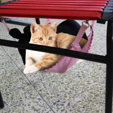 Winter Summer Multi-Function Breathable Pet Hammock for Cats & Dogs, Pink L