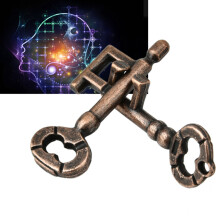 Puzzle Lock Buckle IQ Teaser Adult Brain Teaser Educational Toy Key Unlock