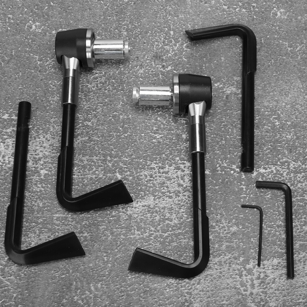 Cnc Aluminum Motorbike Handgrip Guard Brake Levers Protectors Â Silver 9331393329906