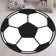Non Slip Round Flannel Sitting Pad Area Rug 80cm Washable Rug