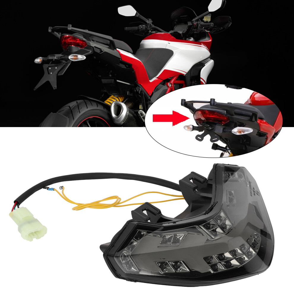 Motorcycle Led Taillight Smoky Lens For Ducati Multistrada 1200/1200S 2010-2014 8431393330108