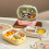 Portable Divided Plastic Lunch Box Food Container For-Yellow 7