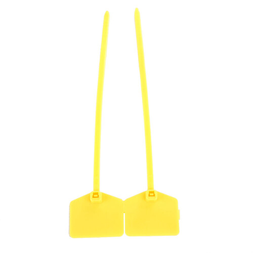 Plastic Lock Ties 100Pcs 120mm Self Locking Bag Tags Yellow Suitcase Labels 1