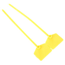 Plastic Lock Ties 100Pcs 120mm Self Locking Bag Tags Yellow Suitcase Labels